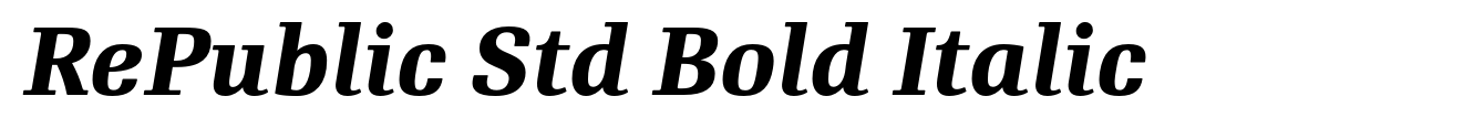 RePublic Std Bold Italic